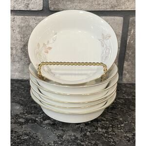 (6) Johann Haviland Sweetheart Rose Fruit Berry Dessert Bowls Bavaria Germany